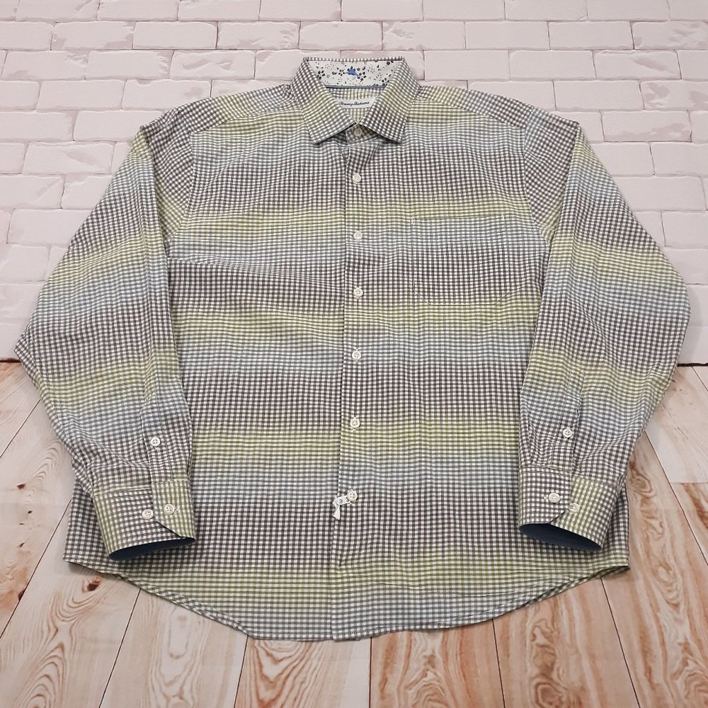 Tommy Bahama Button Up Multicolor Shirt Mens L Casual Relax Party Pima Cotton
